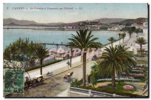 Postcard Old Cannes Croisette and Panorama on Esterel