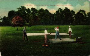 PC GOLF, FORT SMITH COUNTRY CLUB, GOLF LINKS, Vintage Postcard (b45370)