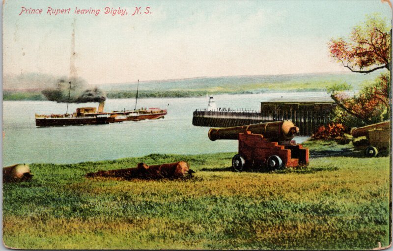 SS 'Prince Rupert' leaving Digby NS Nova Scotia DC Mercer Saskatoon Postcard G56 