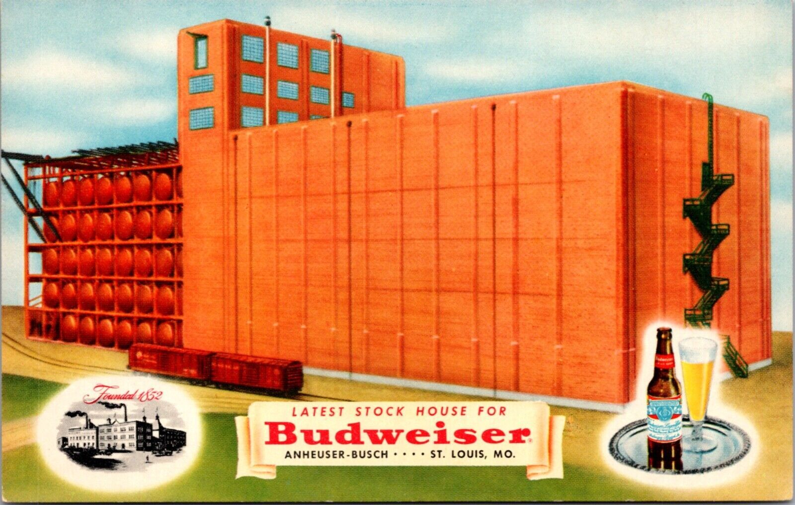 Postcard Budweiser Stockhouse 14 AnheuserBusch St. Louis, Missouri