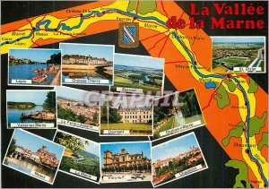 Modern Postcard La Vallee de la Marne Lagny Ch�teau Thierry Epernay St Dizi...