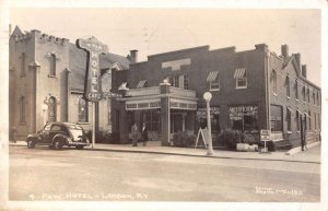 London Kentucky Paw Hotel and Cafe Cline Real Photo Vintage Postcard AA21227