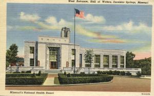 Hall of Waters at Health Resort Excelsior Springs MO Missouri - pm 1956 - Linen