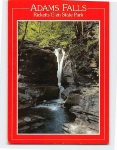 Postcard Adams Falls Ricketts Glen State Park Pennsylvania USA