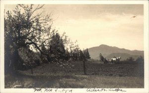 Mt. MacIntyre Adirondacks NY c1930 Real Photo Postcard Farm Horse Plow