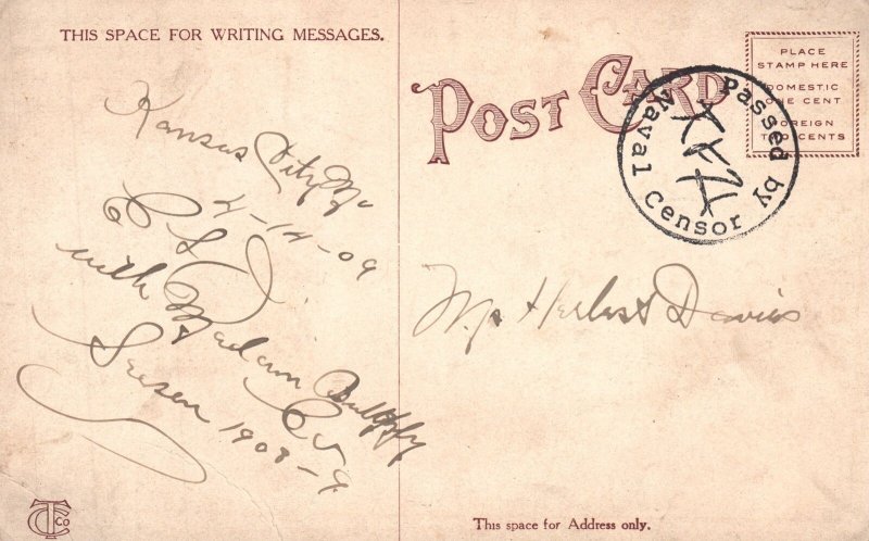 Vintage Postcard 1910 Post Office Building Postal Service Kansas City Missouri