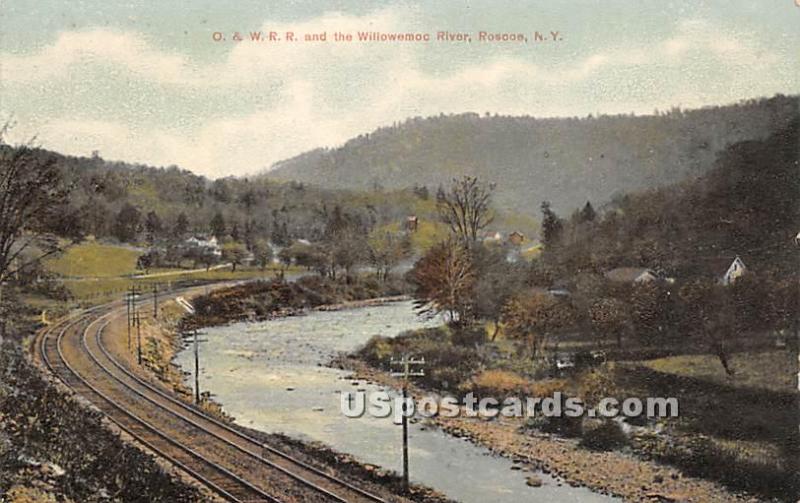 O & W RR and the Willowemoc River Roscoe NY Unused