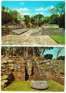 Honduras Copan Maya Ruins Lot of 2 Postcards 1960s-1970s