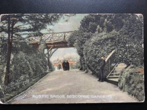 Dorset: Bournemouth, RUSTIC BRIDGE BOSCOMBE GARDENS c1907