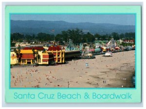 Vintage Santa Cruz Beach & Boardwalk, Santa Cruz, California. Postcard &DE