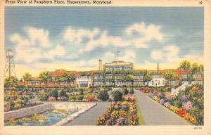 HAGERSTOWN, MD Maryland  PANGBORN PLANT~Blast Cleaning  GARDENS  1956 Postcard