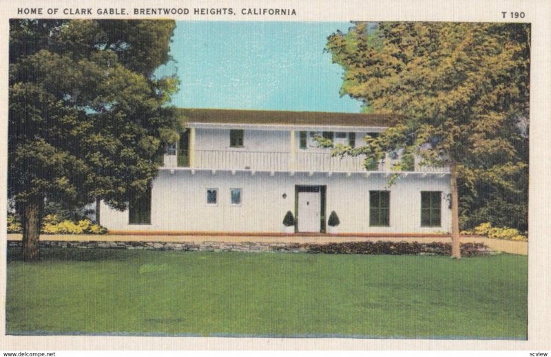 BRENTWOOD HEIGHTS , California , 1930-40s ; Clark Gable Home