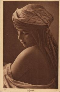 Beautiful Arab Girl named Ayada (1920s) L. & L. 110 Postcard