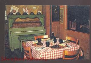 SEDALIA MISSOURI HICKORY HOUSE RESTAURANT INTERIOR ADVERTISING POSTCARD