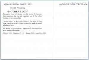 c1980s Mothers Joy P Buckley Moss Collector Plate 4x6 Anna-Perenna Porcelain M40