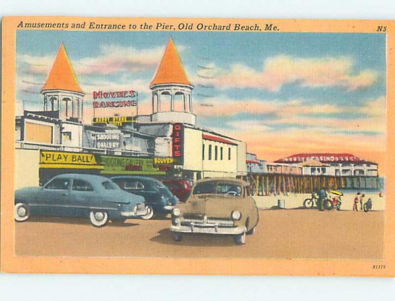 Linen AMUSEMENT PARK AT BEACH Old Orchard Beach Maine ME M7922