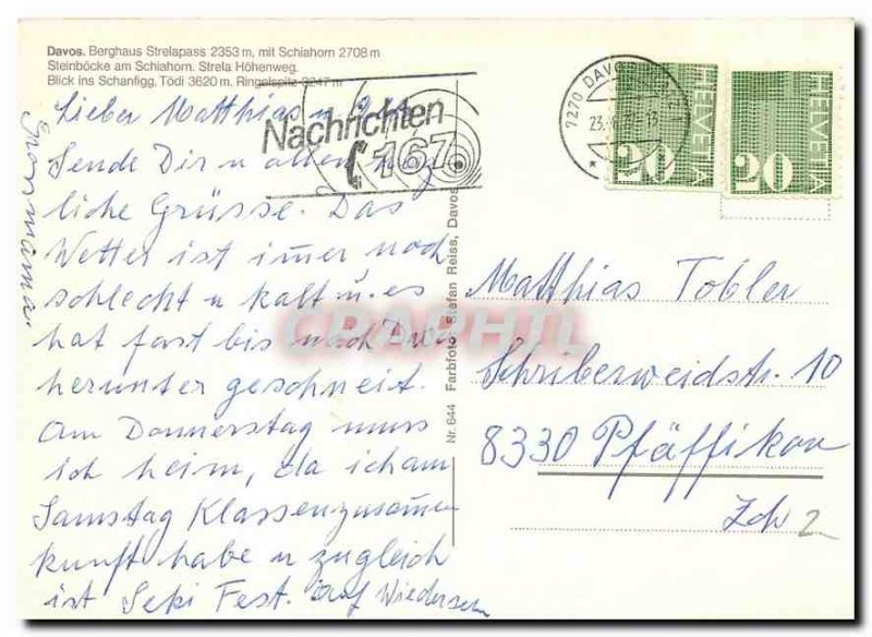 Modern Postcard Davos Strela