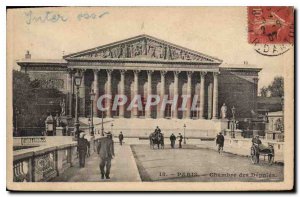 Postcard Old Paris Chamber of Deputies