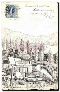 Old Postcard Fancy (drawing hand) A corner of Bouveret
