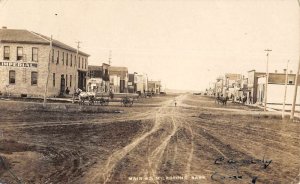 Milestone Saskatchewan Canada Main Street Real Photo Vintage Postcard KK717