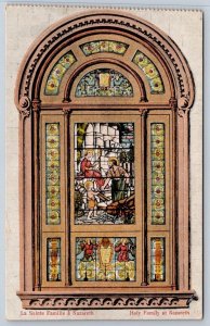 Stained Glass, Holy Family At Nazareth, Oratoire Saint-Joseph Montreal Postcard