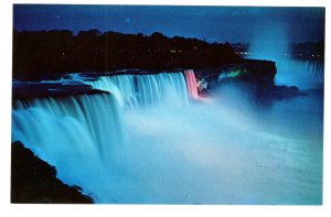 American at Pospect Point and Horseshoe Niagara Falls, Ontario at Night