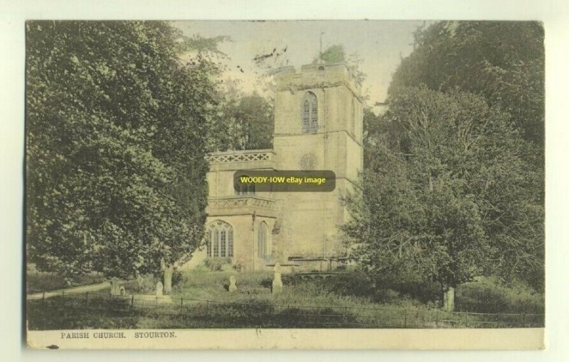 cu0998 - Parish Church , Stourton , Wiltshire - postcard