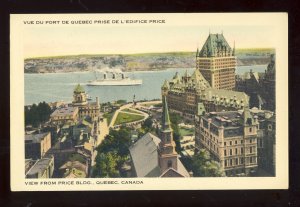 Quebec, Canada Postcard, View Of Ship From Price Building