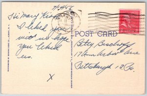 Albany New York 1956 Postcard Governor's Mansion