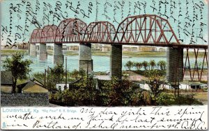 Tuck 2405 Big Four Railroad Bridge, Louisville KY c1907 UDB Vintage Postcard Q76