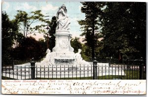 Postcard NY Bronx Park Heine Monument