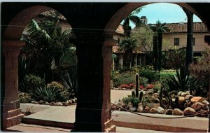 Mission Santa Barbara Queen of the Missions California Postcard