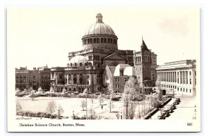 Postcard Christian Science Church Boston Mass. Massachusetts RPPC