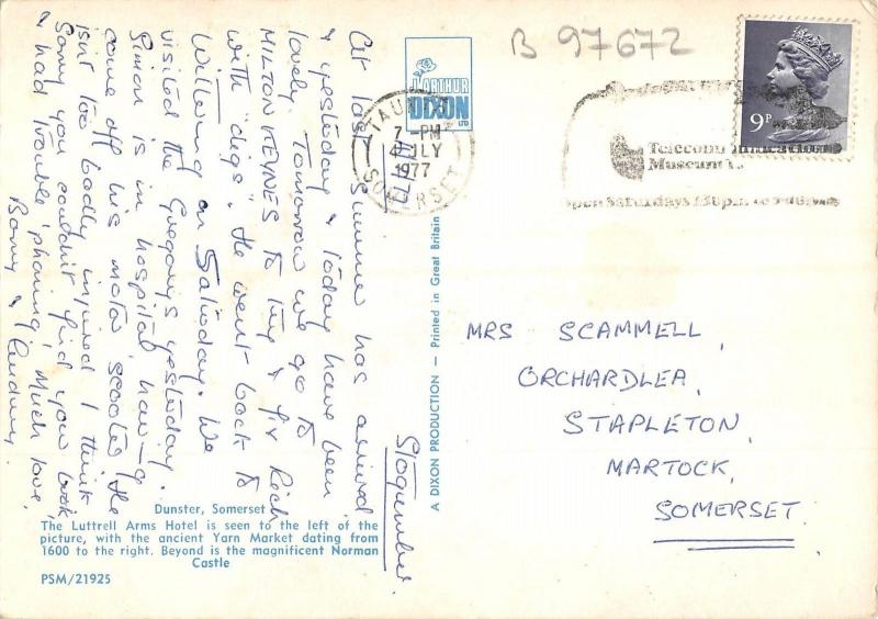 B97672 dunster somerset uk