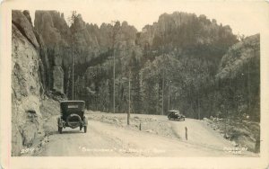 Postcard South Dakota Black Hills 1920s Switchback Needles Road Lease 23-8966