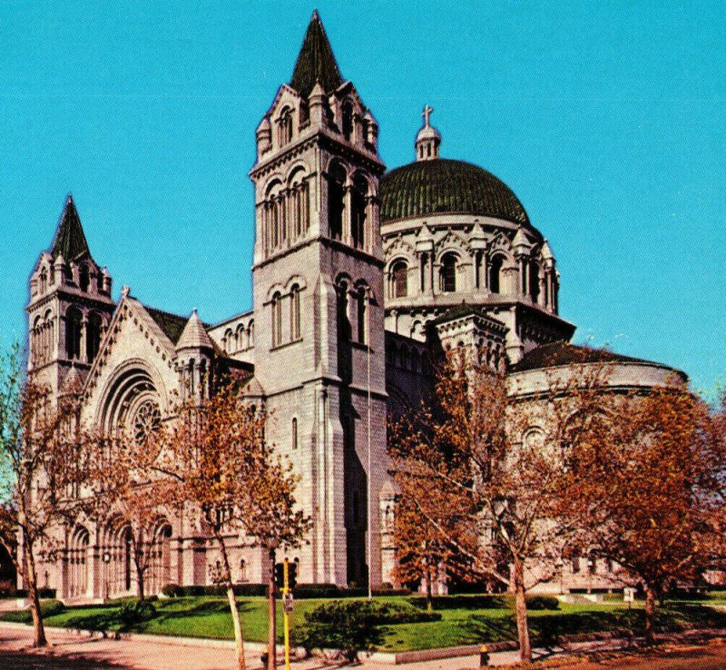 The New Cathedral Of St. Louis Missouri Vintage Standard View Postcard