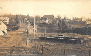 Pembroke ME Bridge Hill Wide Spread View Real Photo RPPC Postcard 