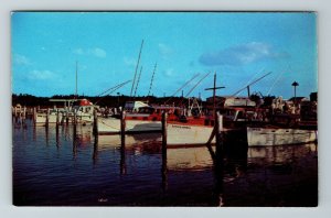 Florida Keys FL-Florida, Davis Docks At Marathon Vintage Chrome Postcard 