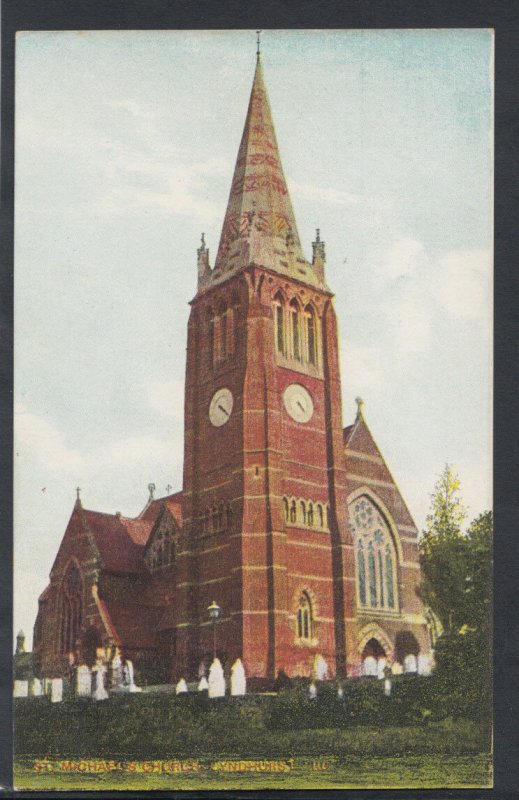 Hampshire Postcard - St Michael's Church, Lyndhurst   RS10485