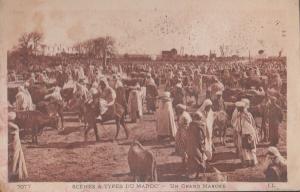 Maroc Moroccon Street March Arabian Grand Marche Arabes Antique Postcard