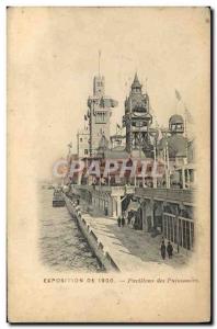 Old Postcard Paris Exhibition of 1900 power Pavilions