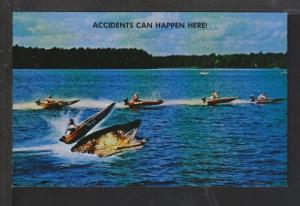 Accidents Can Happen Here,Exaggerated Fish Postcard 
