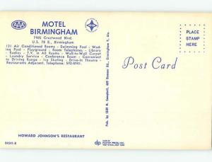 Unused Pre-1980 MOTEL SCENE Birmingham Alabama AL G7269