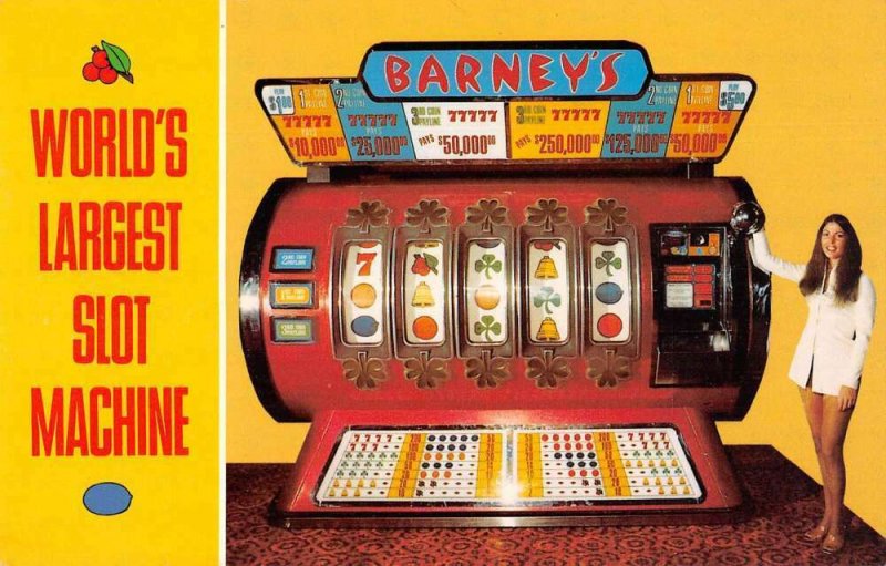 South Lake Tahoe California Barney's Casino Largest Slot Machine PC AA29398