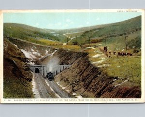 Raton Tunnel,Between Trinidad CO and Raton NM Fred Harvey Vintage Postcard O51