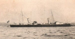 Italian Navy Torpedo Cruiser Urania - c1910s RPPC