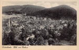 L341 Germany View from Kurhaus Friedriechroda vintage postcard