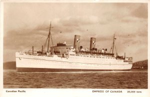 Lot250 canadian pacific empress of canada ship real photo paquebot liner