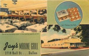 Dallas Texas 1940s Jay's Marine Grill Interior Entrance linen Stellmacher 5721