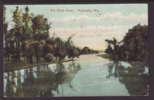Fox River Scene,Waukesha,WI Postcard